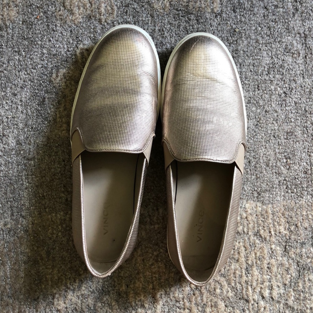 Great condition gold Vince sneakers size 8.